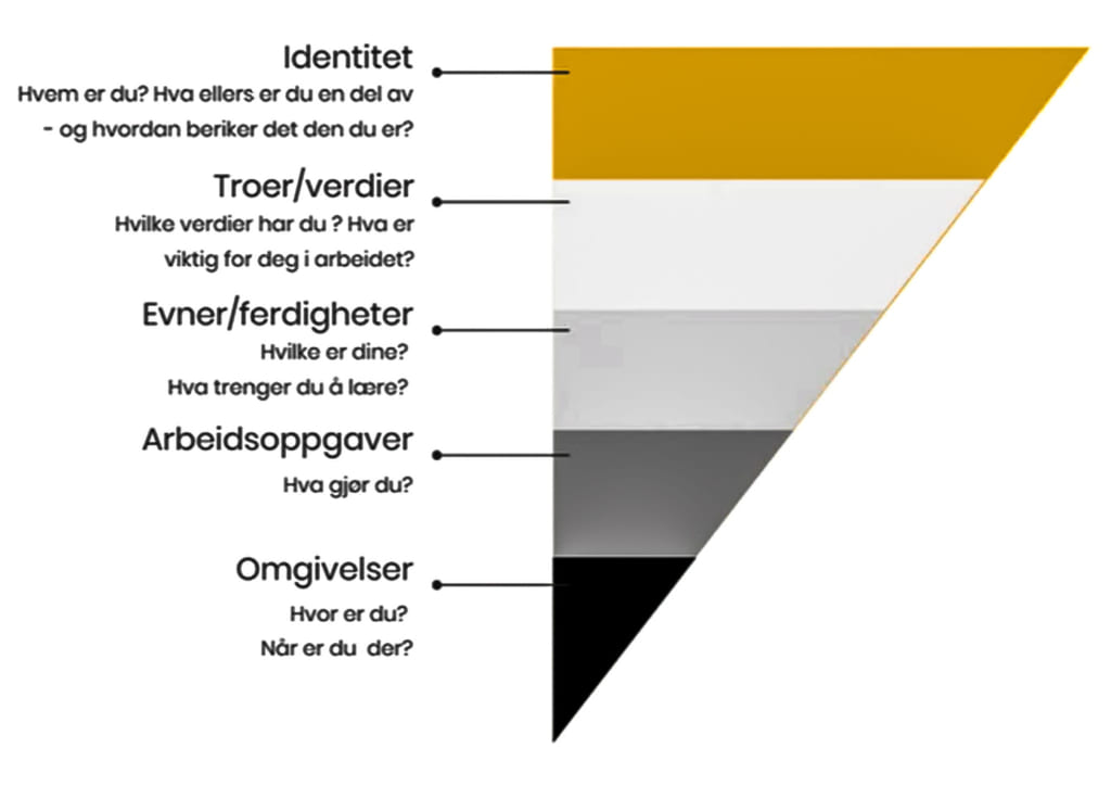 Illustrasjon av modellen "Logiske nivåer".