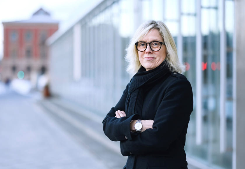 Portrettbilde av Helle Christin Nyhuus, leder i Norsk Lektorlag. Foto: Fartein Rudjord.