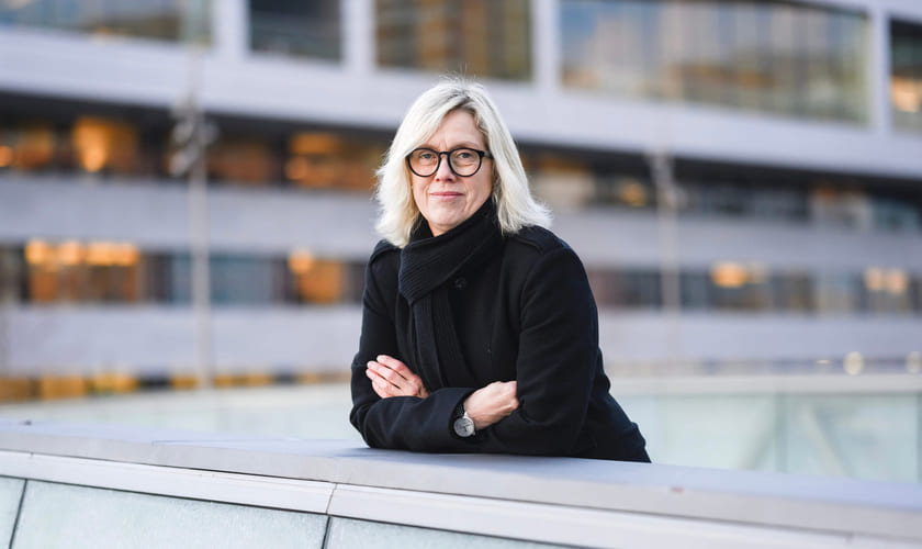 Bilde av leder i Norsk Lektorlag, Helle Christin Nyhuus. Foto: Fartein Rudjord.