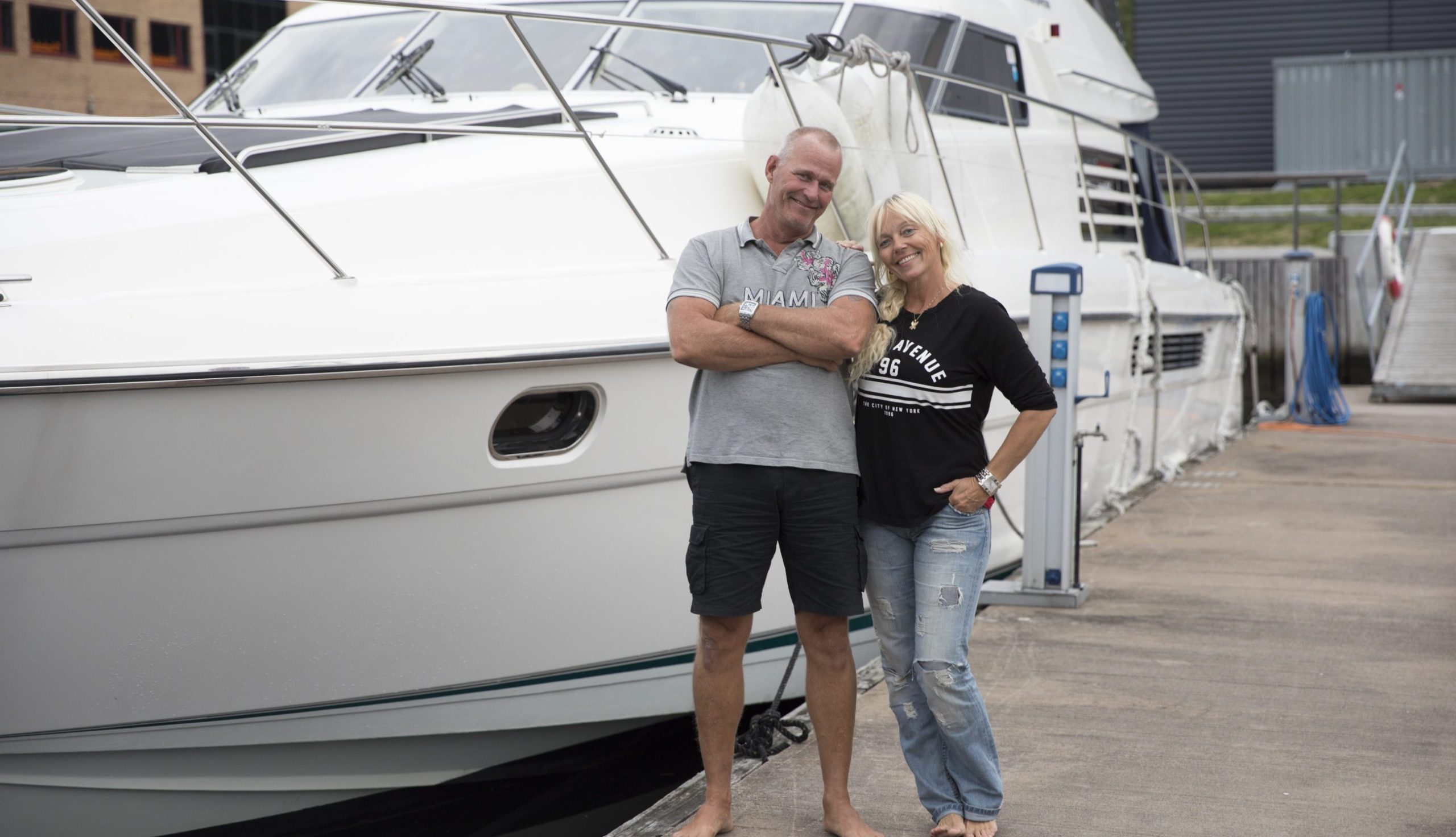 Jon Bjørndal (54) og båtsamboer Jorunn Elizabeth Frankrig (54)