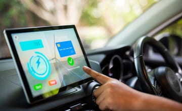 electrical car screen dashboard
