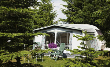 Campingvogn med fortelt