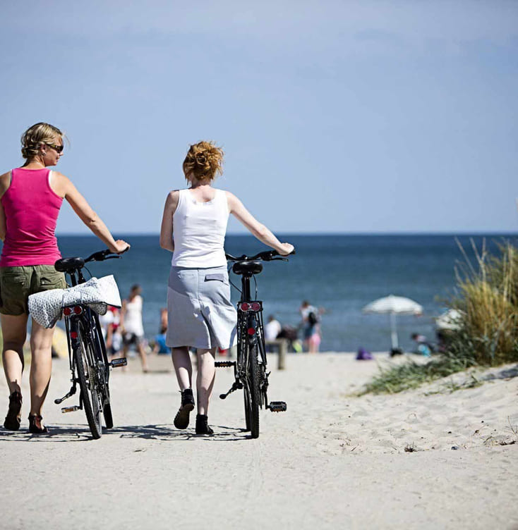 Kort vei til stranden når du er på camping i Danmark