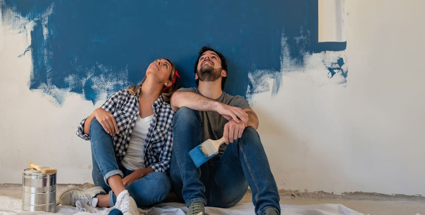 Medlåntaker og hovedlåntaker pusser opp sin nye bolig