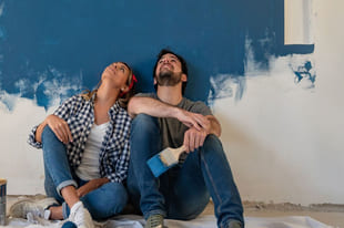 Medlåntaker og hovedlåntaker pusser opp sin nye bolig