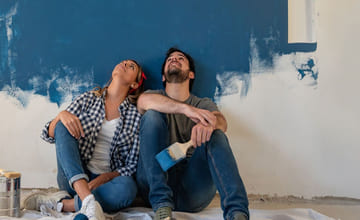 Medlåntaker og hovedlåntaker pusser opp sin nye bolig