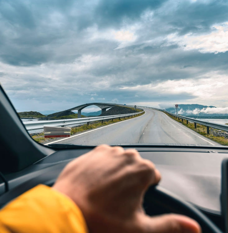 Bil på Atlanterhavsveien