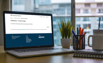 Heftelser i motorvogn - skjema på skjerm